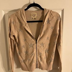 CHASER HOODED ZIP UP SWEATER WITH STARS